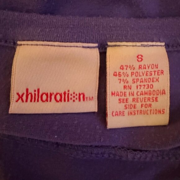 Xhilaration Casual Babydoll Tank Top Purple Tie Front Stretch Small Empire Waist - Picture 5 of 9